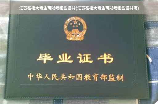 江苏在校大专生可以考哪些证书(江苏在校大专生可以考哪些证书呢)