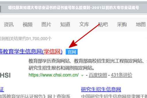 哪位朋友知道大专毕业证书的证书编号怎么能查到-2001以前的大专毕业证编号