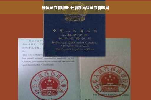 康复证书有哪些-计算机高级证书有啥用