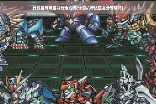 计算机等级证书分地方吗(计算机考试证书分等级吗)
