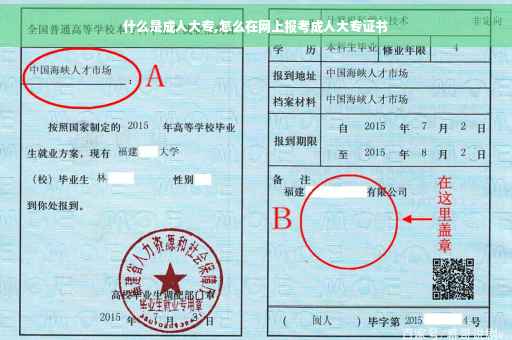 什么是成人大专,怎么在网上报考成人大专证书