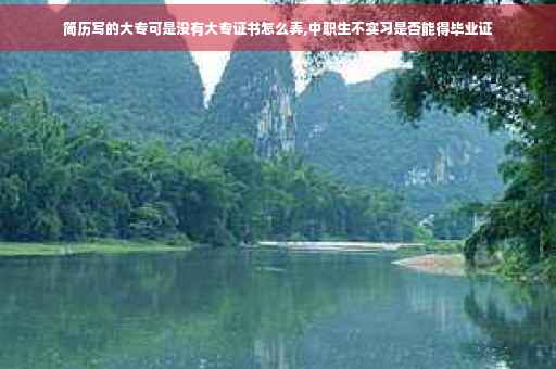 简历写的大专可是没有大专证书怎么弄,中职生不实习是否能得毕业证