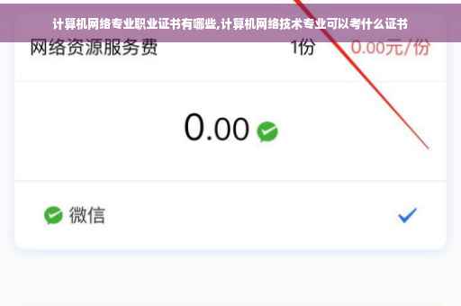 计算机网络专业职业证书有哪些,计算机网络技术专业可以考什么证书