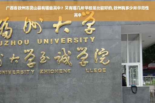 广西省钦州市灵山县有哪些高中？又有哪几所学校是比较好的,钦州有多少所示范性高中