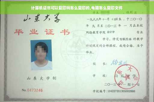 计算机证书可以复印吗怎么复印的,电脑怎么复印文件