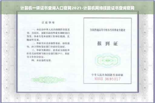 计算机一级证书查询入口官网2021-计算机网络技能证书查询官网