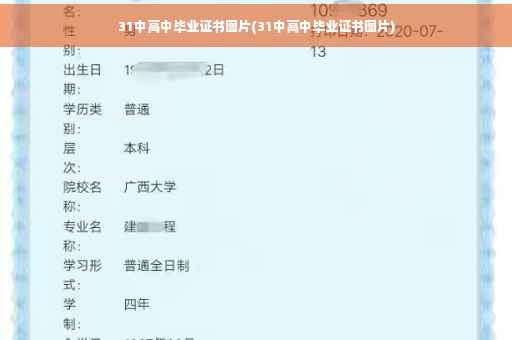 31中高中毕业证书图片(31中高中毕业证书图片)