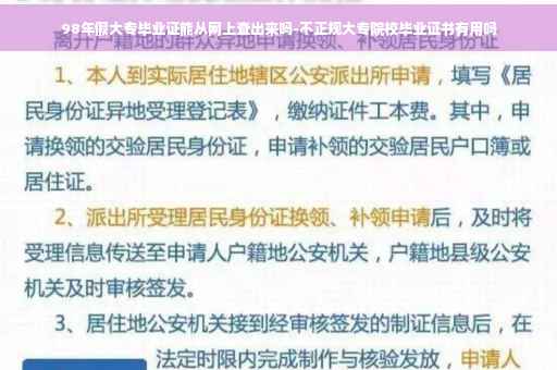98年假大专毕业证能从网上查出来吗-不正规大专院校毕业证书有用吗