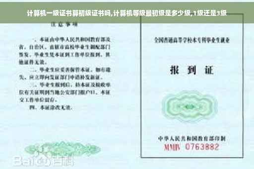 计算机一级证书算初级证书吗,计算机等级最初级是多少级,1级还是3级