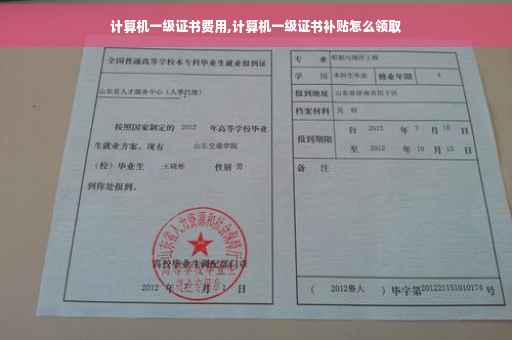 计算机一级证书费用,计算机一级证书补贴怎么领取