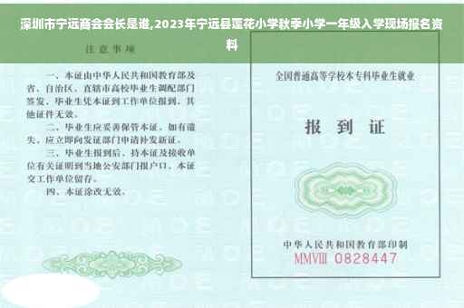 深圳市宁远商会会长是谁,2023年宁远县莲花小学秋季小学一年级入学现场报名资料