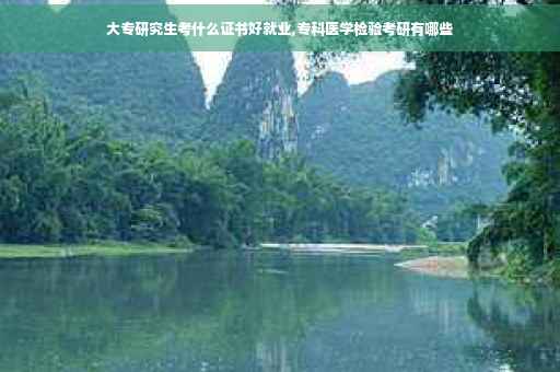 大专研究生考什么证书好就业,专科医学检验考研有哪些