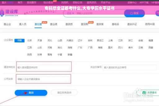 专科毕业证都考什么,大专学历水平证书