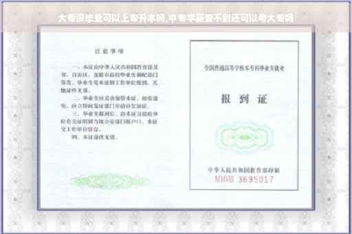 大专没毕业可以上专升本吗,中专学籍查不到还可以考大专吗
