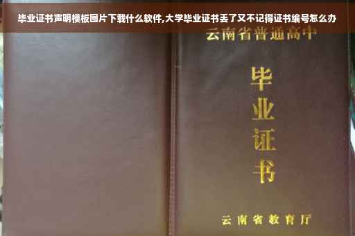 毕业证书声明模板图片下载什么软件,大学毕业证书丢了又不记得证书编号怎么办