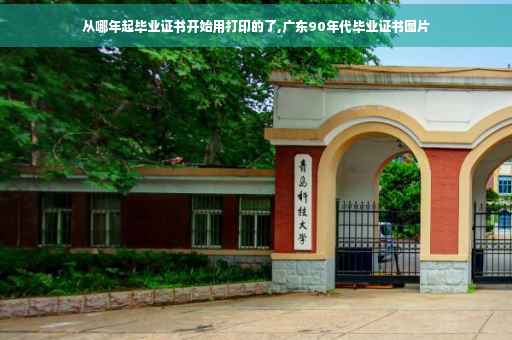 从哪年起毕业证书开始用打印的了,广东90年代毕业证书图片