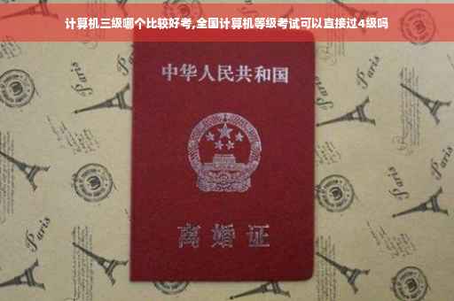 计算机三级哪个比较好考,全国计算机等级考试可以直接过4级吗