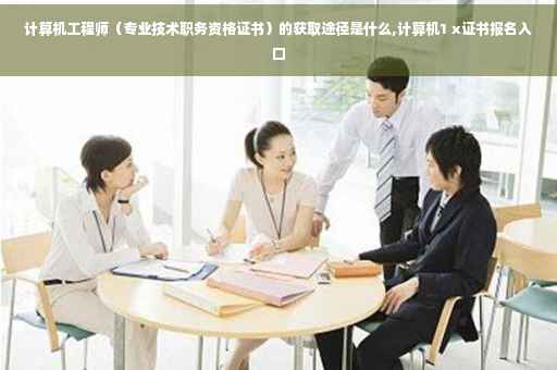 计算机工程师（专业技术职务资格证书）的获取途径是什么,计算机1 x证书报名入口