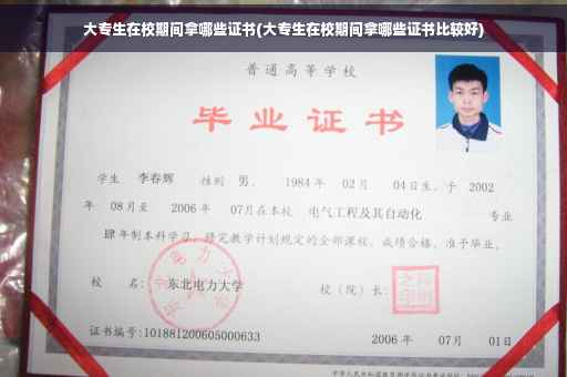 大专生在校期间拿哪些证书(大专生在校期间拿哪些证书比较好)
