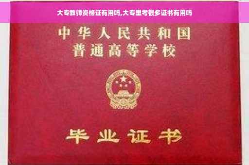 大专教师资格证有用吗,大专里考很多证书有用吗