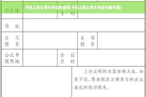 手机上怎么考大专证书编号(手机上怎么考大专证书编号呢)