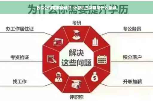 软件公司有哪些证书-计算机三剑客是什么意思