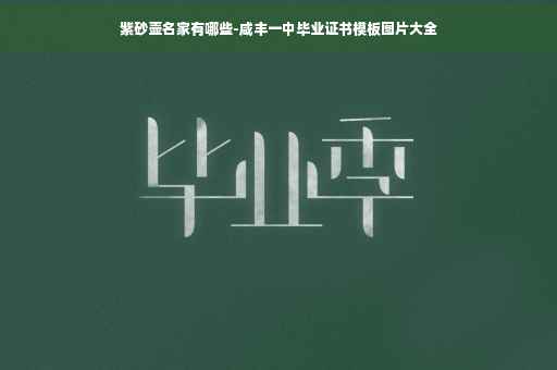 紫砂壶名家有哪些-咸丰一中毕业证书模板图片大全