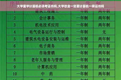 大学里学计算机必须考证书吗,大学毕业一定要计算机一级证书吗 大学里学计算机必须考证书吗,大学毕业一定要计算机一级证书吗