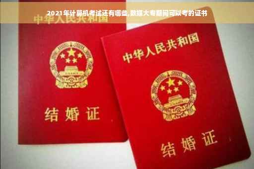 2021年计算机考试还有哪些,数媒大专期间可以考的证书