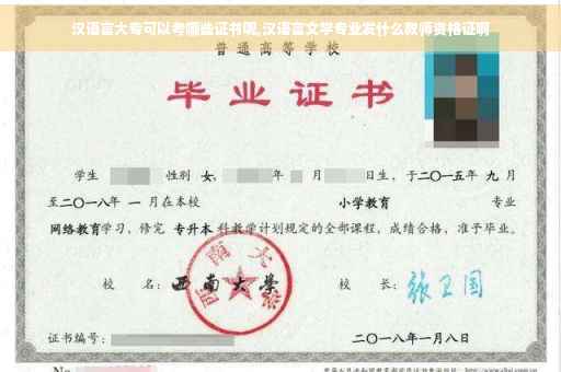 汉语言大专可以考哪些证书呢,汉语言文学专业发什么教师资格证啊