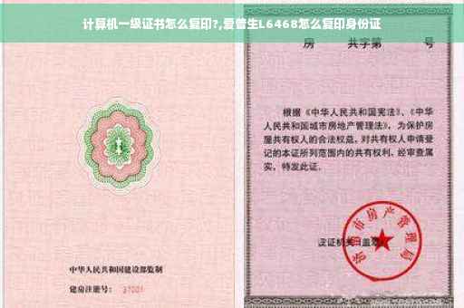 计算机一级证书怎么复印?,爱普生L6468怎么复印身份证