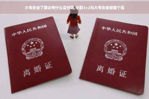 大专毕业了建议考什么证书呢,中职3+2与大专含金量哪个高