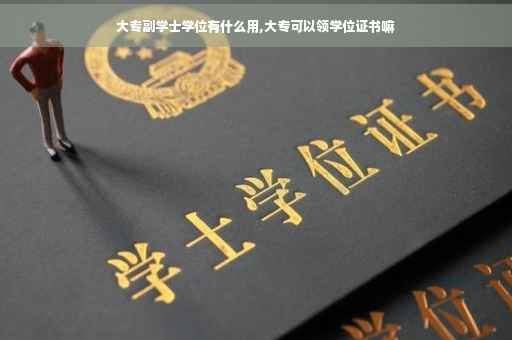 大专副学士学位有什么用,大专可以领学位证书嘛