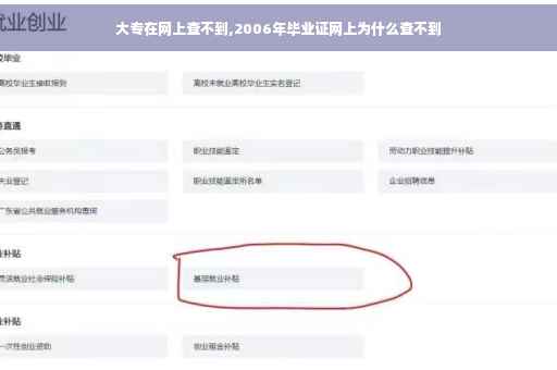 大专在网上查不到,2006年毕业证网上为什么查不到