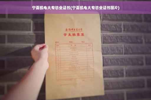 宁夏机电大专毕业证书(宁夏机电大专毕业证书图片)