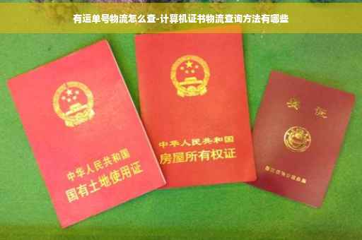 有运单号物流怎么查-计算机证书物流查询方法有哪些