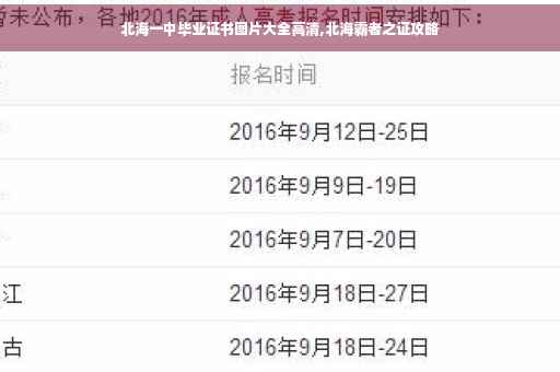 北海一中毕业证书图片大全高清,北海霸者之证攻略