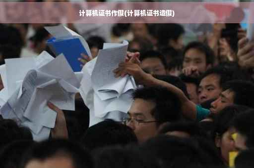 计算机证书作假(计算机证书造假)