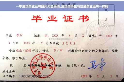 一本清华毕业证书图片大全高清,清华华侨生与普通毕业证书一样吗
