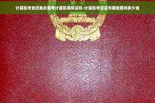 计算机专业还有必要考计算机等级证吗-计算机考试证书要收费吗多少钱