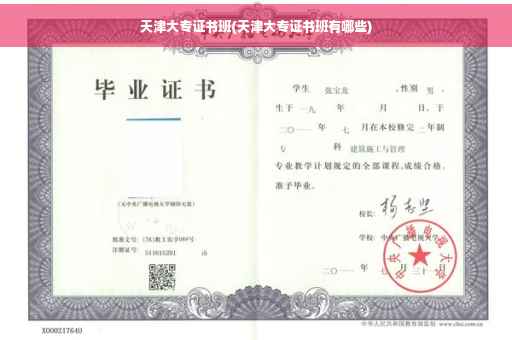 天津大专证书班(天津大专证书班有哪些)