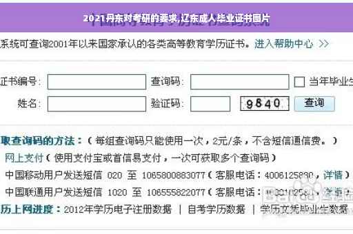 2021丹东对考研的要求,辽东成人毕业证书图片