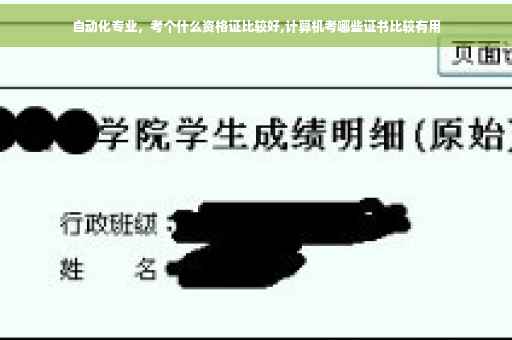 自动化专业，考个什么资格证比较好,计算机考哪些证书比较有用
