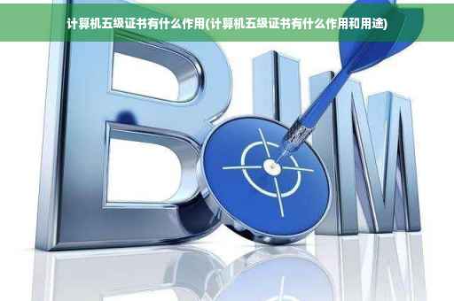 计算机五级证书有什么作用(计算机五级证书有什么作用和用途)