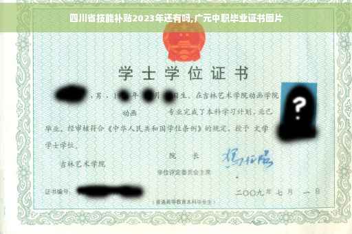 四川省技能补贴2023年还有吗,广元中职毕业证书图片
