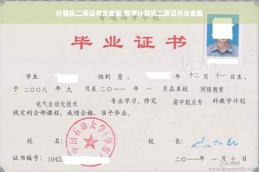 计算机二级证书含金量,教学计算机二级证书含金量
