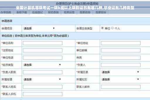全国计算机等级考试一级b或以上级别证书有哪几种,毕业证有几种类型