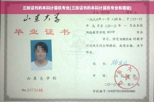 三加证书的本科计算机专业(三加证书的本科计算机专业有哪些)