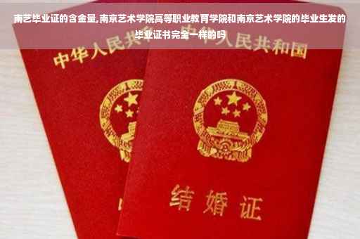 南艺毕业证的含金量,南京艺术学院高等职业教育学院和南京艺术学院的毕业生发的毕业证书完全一样的吗