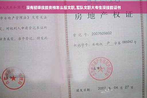 没有初级技能资格怎么报文职,军队文职大专生没技能证书